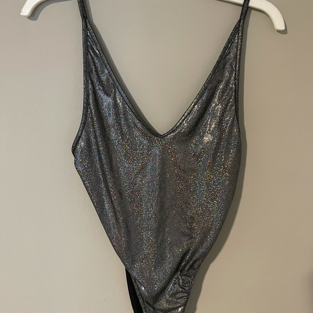 Charlotte Russe metallic bodysuit